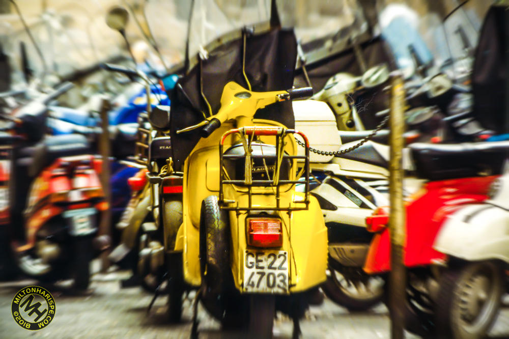 Scooter Parking, Genoa, Italy
